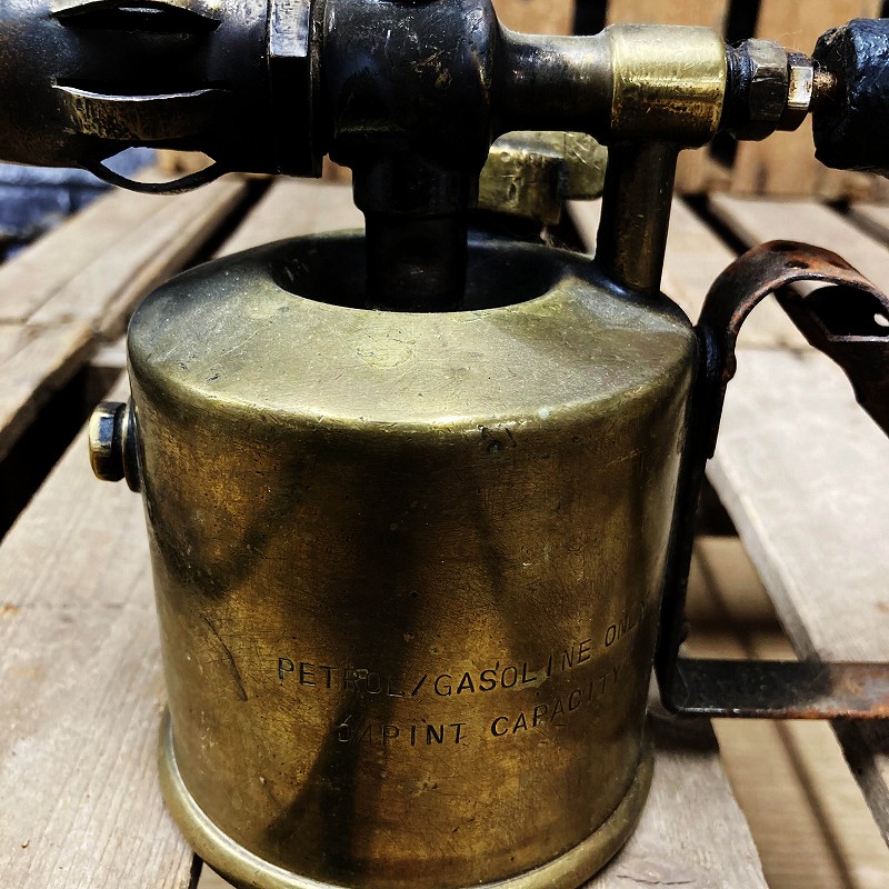 106016 「BURMOS」MADE IN ENGLAND ブラス トーチ バーナー ブロートーチ コンロ キャンプ 真鍮