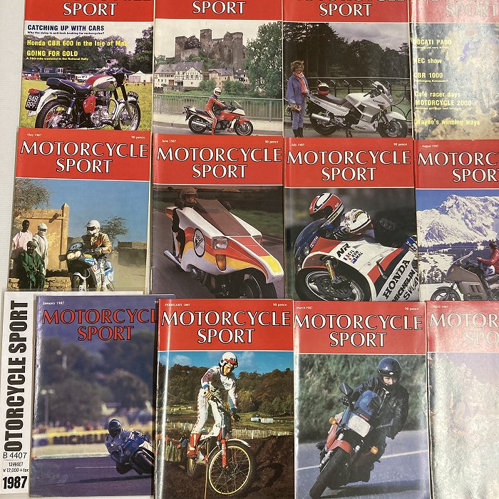 B4407 1987 12冊セット 「MOTORCYCLE SPORT」 モーターサイクルスポーツ 英国 旧車雑誌
