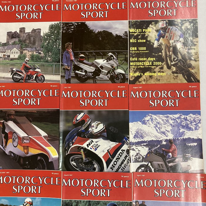 B4407 1987 12冊セット 「MOTORCYCLE SPORT」 モーターサイクルスポーツ 英国 旧車雑誌