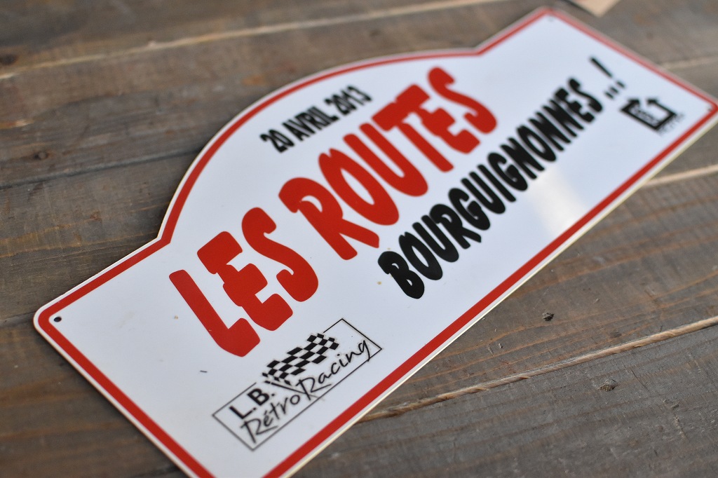 106818 LES ROUTES　ラリープレート　ヴィンテージカークラブ　ナンバー　記念プレート　クラシックカー