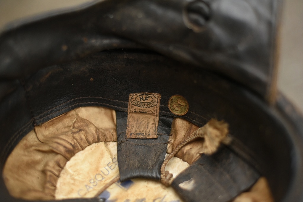 103799 「CASQUES RF」 ヴィンテージ ハーフヘルメット お椀ヘルUK MADE in ENGLAND ヘルメット