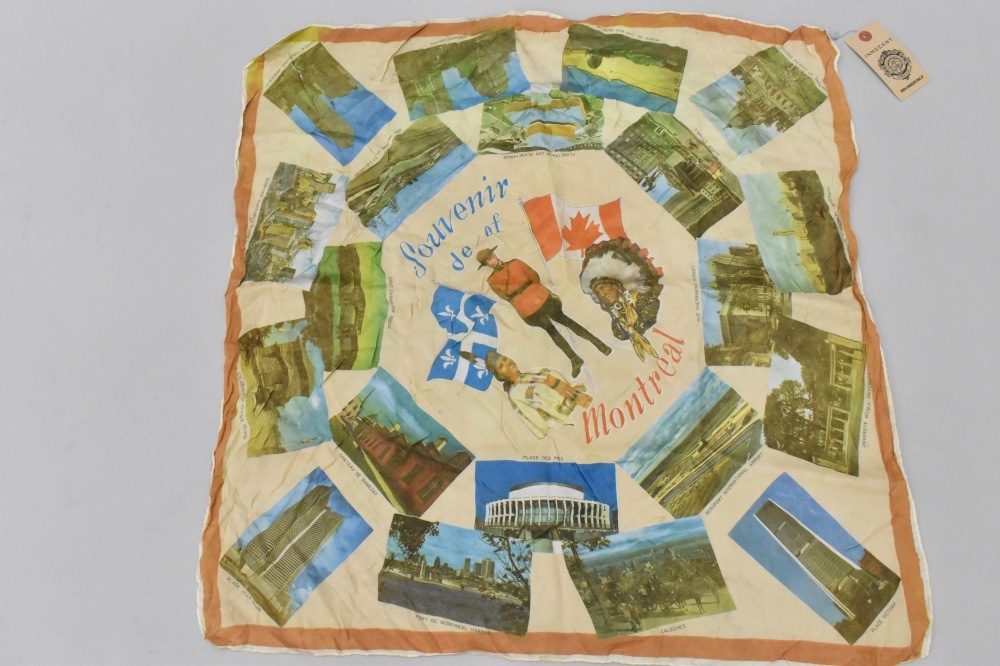 108721 ヴィンテージ 中判 スーベニア スカーフ Souvenir scarf