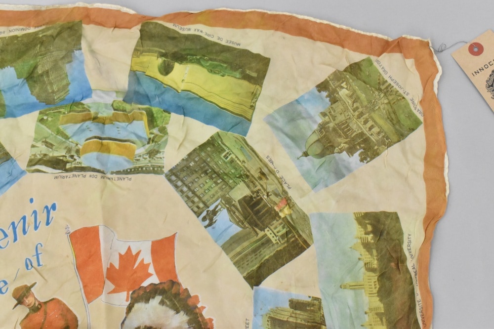 108721 ヴィンテージ 中判 スーベニア スカーフ Souvenir scarf