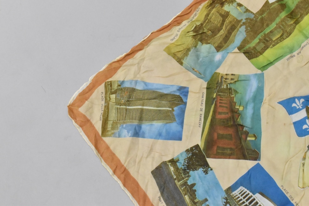108721 ヴィンテージ 中判 スーベニア スカーフ Souvenir scarf