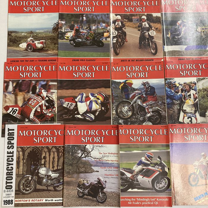 B4408　1988　12冊セット 「MOTORCYCLE SPORT」 モーターサイクルスポーツ 英国 旧車雑誌