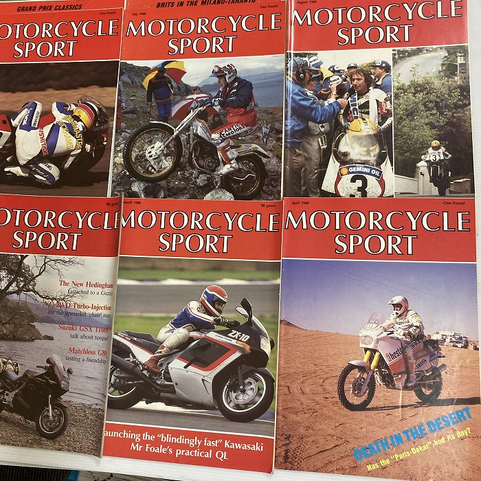 B4408　1988　12冊セット 「MOTORCYCLE SPORT」 モーターサイクルスポーツ 英国 旧車雑誌