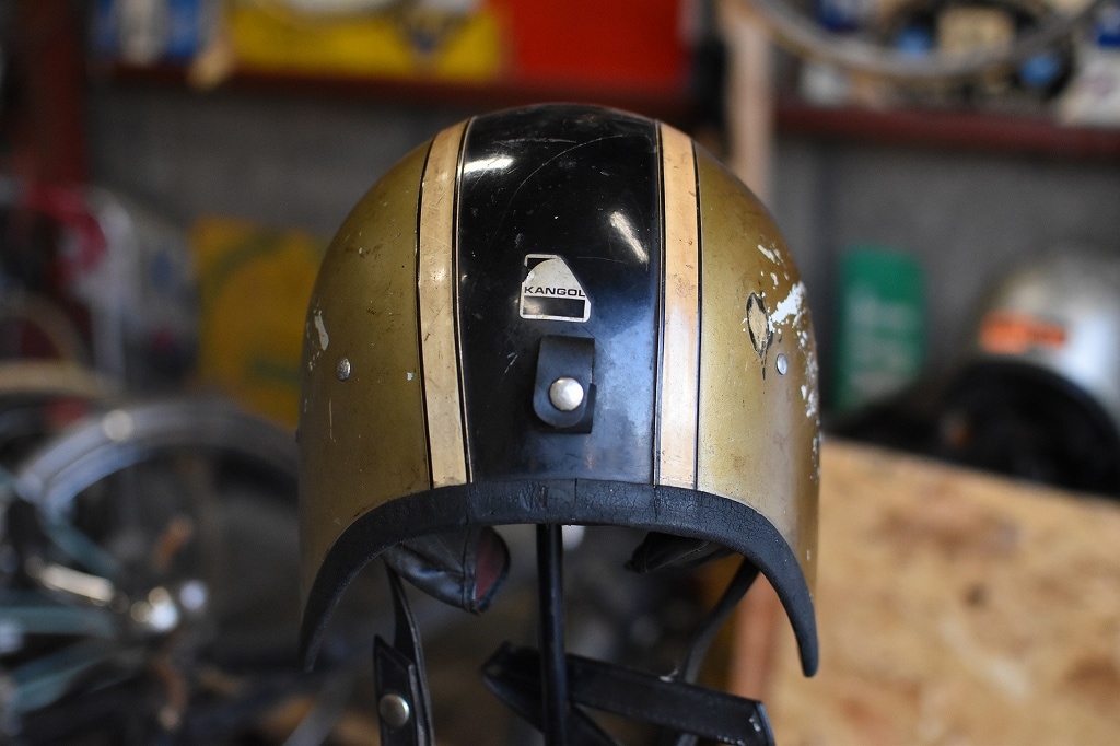 英国製 KANGOL ビンテージヘルメット Dead Stock 新品 BHVシールド付 KANGOL PHIL READ G.P. BLACK