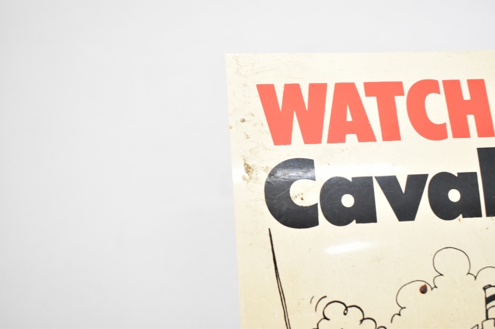 108483 ヴィンテージ 「Watch Out Cavaliers」犬 英国騎士団 看板 ヴィンテージサイン イギリス