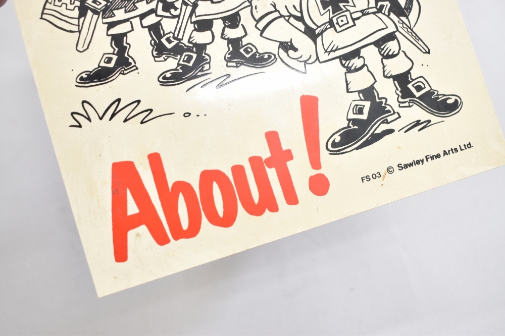 108483 ヴィンテージ 「Watch Out Cavaliers」犬 英国騎士団 看板 ヴィンテージサイン イギリス