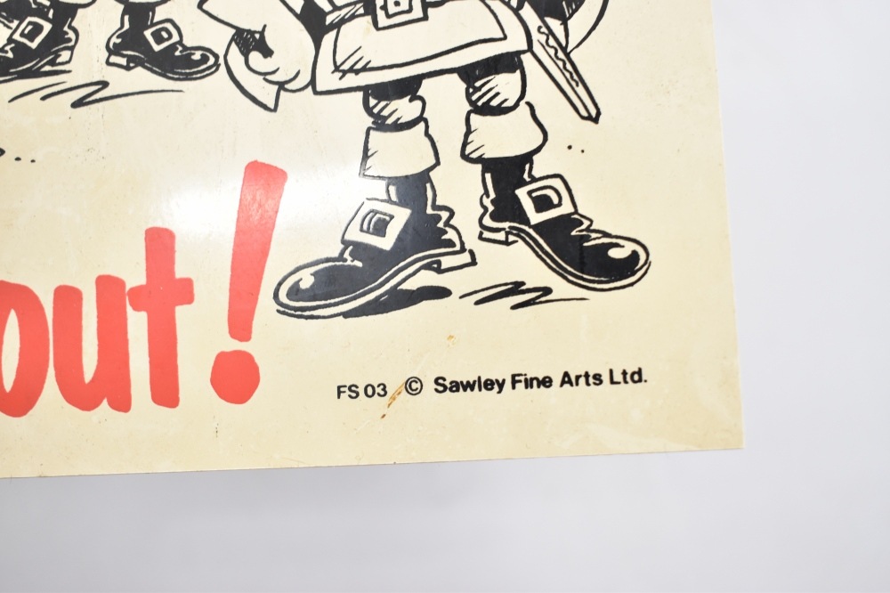 108483 ヴィンテージ 「Watch Out Cavaliers」犬 英国騎士団 看板 ヴィンテージサイン イギリス