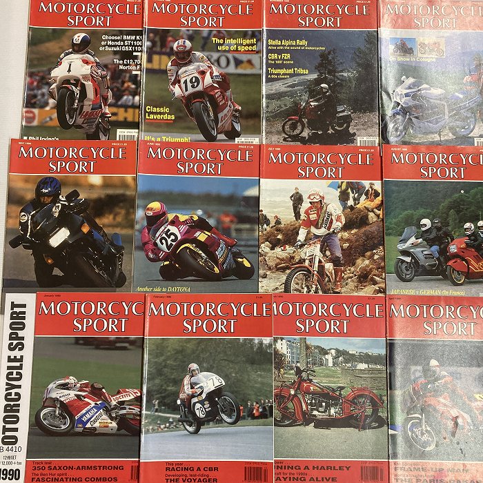 B4410 1990 12冊セット 「MOTORCYCLE SPORT」 モーターサイクルスポーツ 英国 旧車雑誌