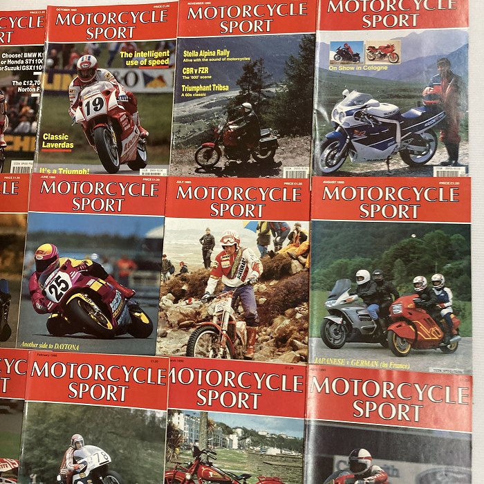 B4410 1990 12冊セット 「MOTORCYCLE SPORT」 モーターサイクルスポーツ 英国 旧車雑誌