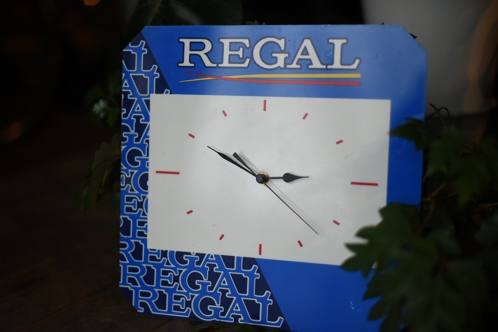 2043 ヴィンテージ　「REGAL」　看板　壁掛け時計　 英国製　MADE IN ENGLAND