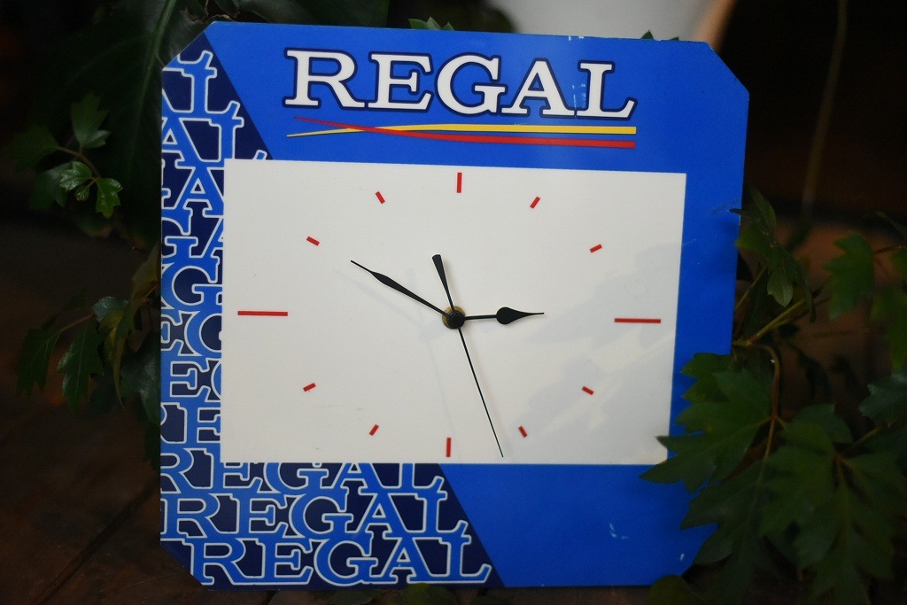 2043 ヴィンテージ　「REGAL」　看板　壁掛け時計　 英国製　MADE IN ENGLAND