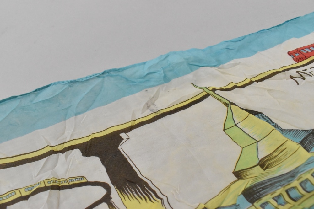 108725 ヴィンテージ 中判 スーベニア カウボーイ スカーフ Souvenir scarf