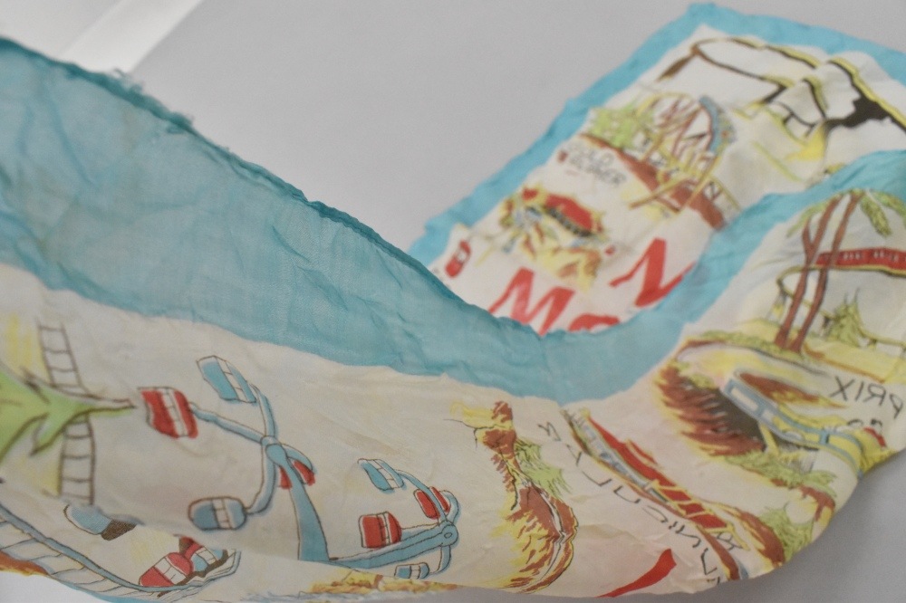 108725 ヴィンテージ 中判 スーベニア カウボーイ スカーフ Souvenir scarf