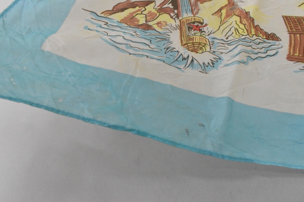 108725 ヴィンテージ 中判 スーベニア カウボーイ スカーフ Souvenir scarf