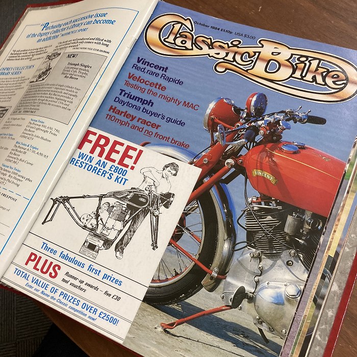 B3835　1984 1985　バインダー12冊セット　「THE CLASSIC MOTOR CYCLE」 クラシックモーターサイクル  英国旧車雑誌