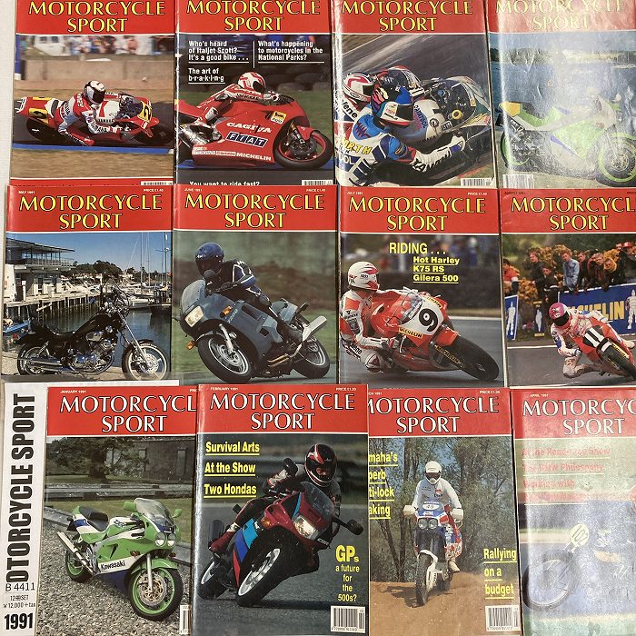 B4411　1991　12冊セット 「MOTORCYCLE SPORT」 モーターサイクルスポーツ 英国 旧車雑誌