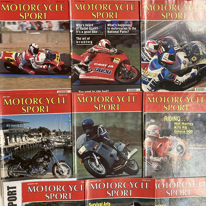 B4411　1991　12冊セット 「MOTORCYCLE SPORT」 モーターサイクルスポーツ 英国 旧車雑誌