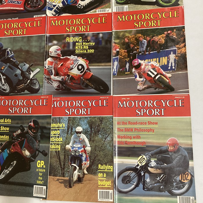 B4411　1991　12冊セット 「MOTORCYCLE SPORT」 モーターサイクルスポーツ 英国 旧車雑誌