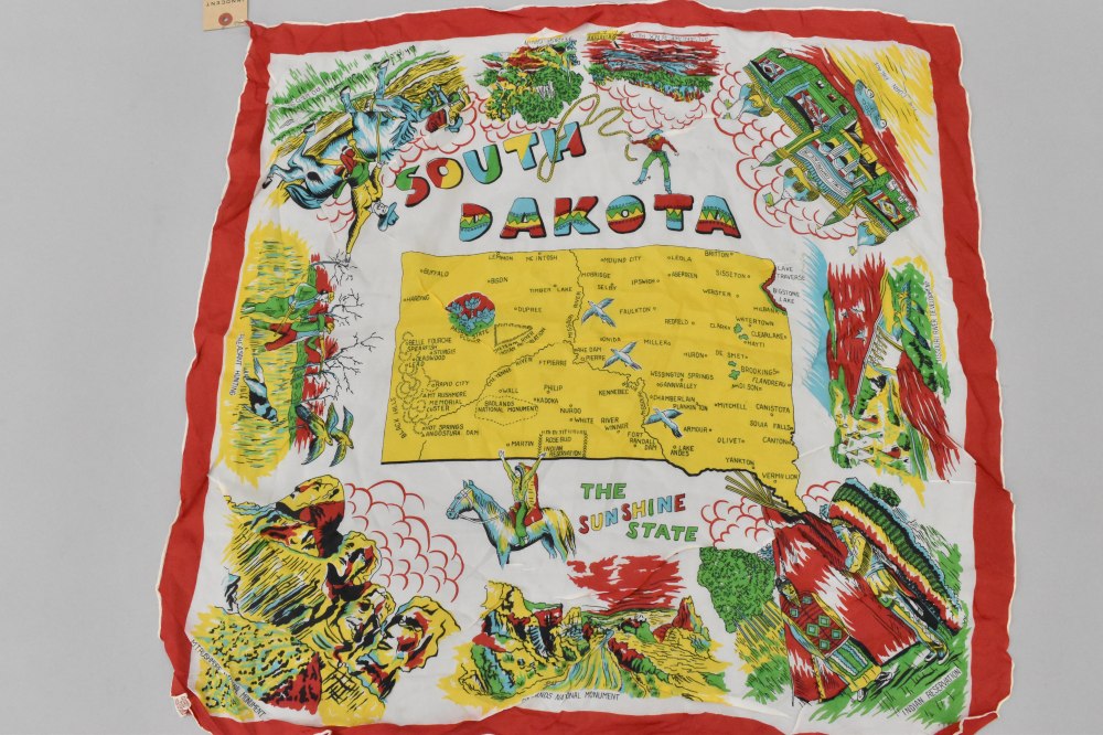 108723 ヴィンテージ 中判 スーベニア スカーフ Souvenir scarf