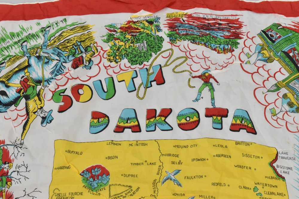108723 ヴィンテージ 中判 スーベニア スカーフ Souvenir scarf