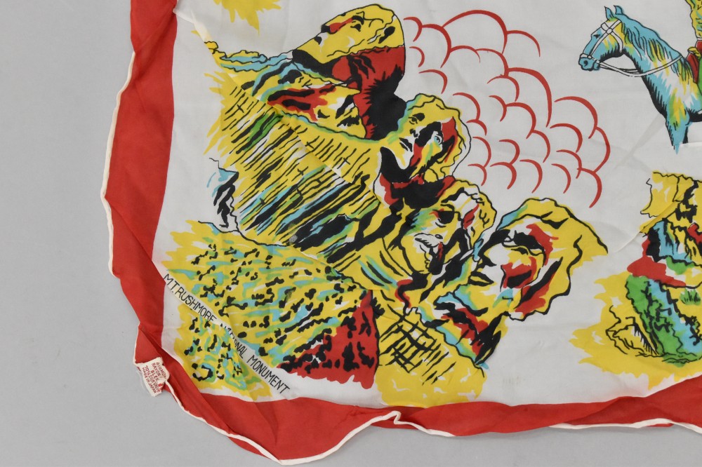 108723 ヴィンテージ 中判 スーベニア スカーフ Souvenir scarf