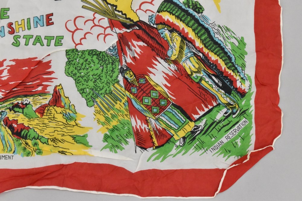 108723 ヴィンテージ 中判 スーベニア スカーフ Souvenir scarf