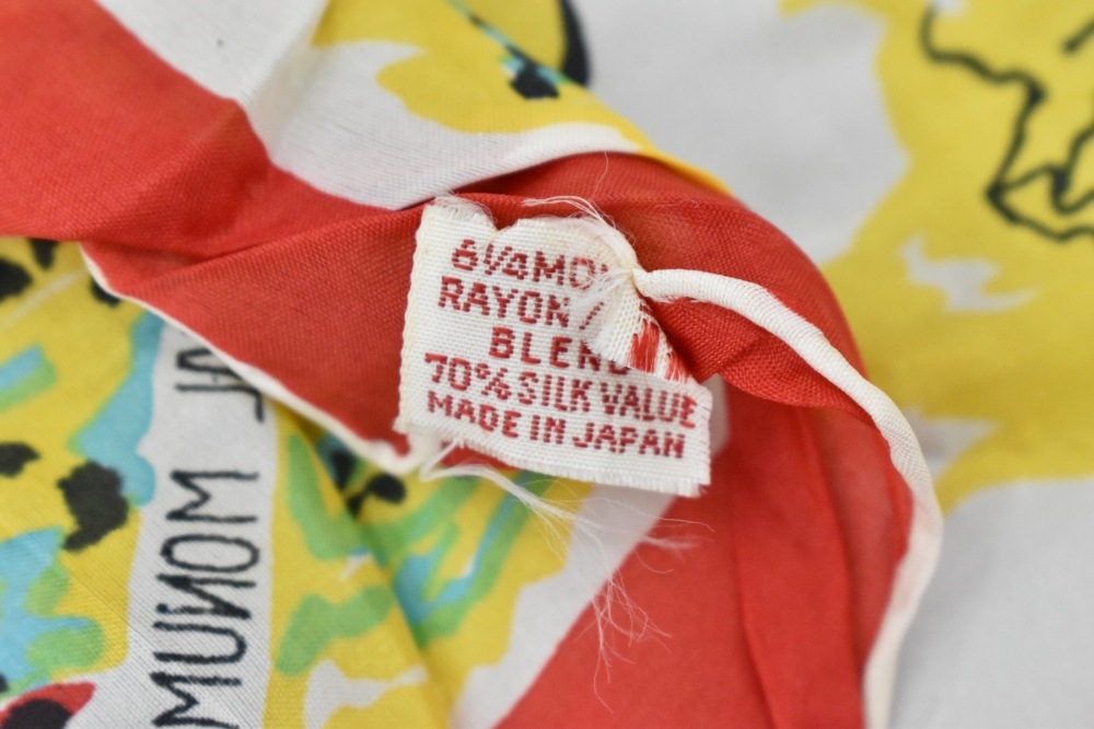 108723 ヴィンテージ 中判 スーベニア スカーフ Souvenir scarf