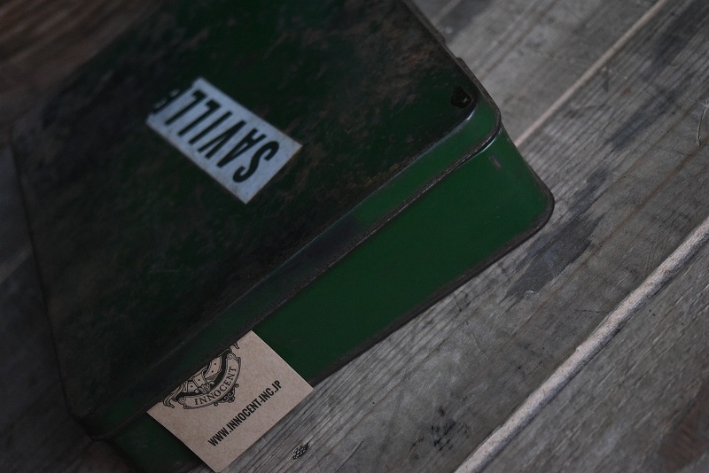 105151 ヴィンテージ 「SAVILLE」 BRITISH MADE アイアンボックス 箱 英国製