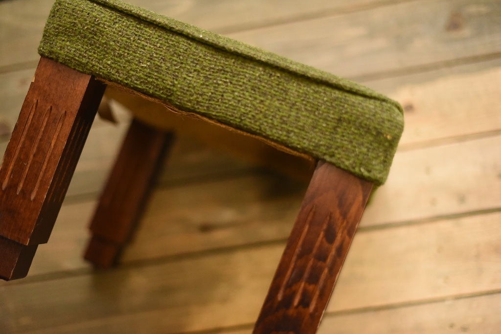 2289 UK ヴィンテージ　　オットマン　スツール　チェア　英国 MADE IN ENGLAND