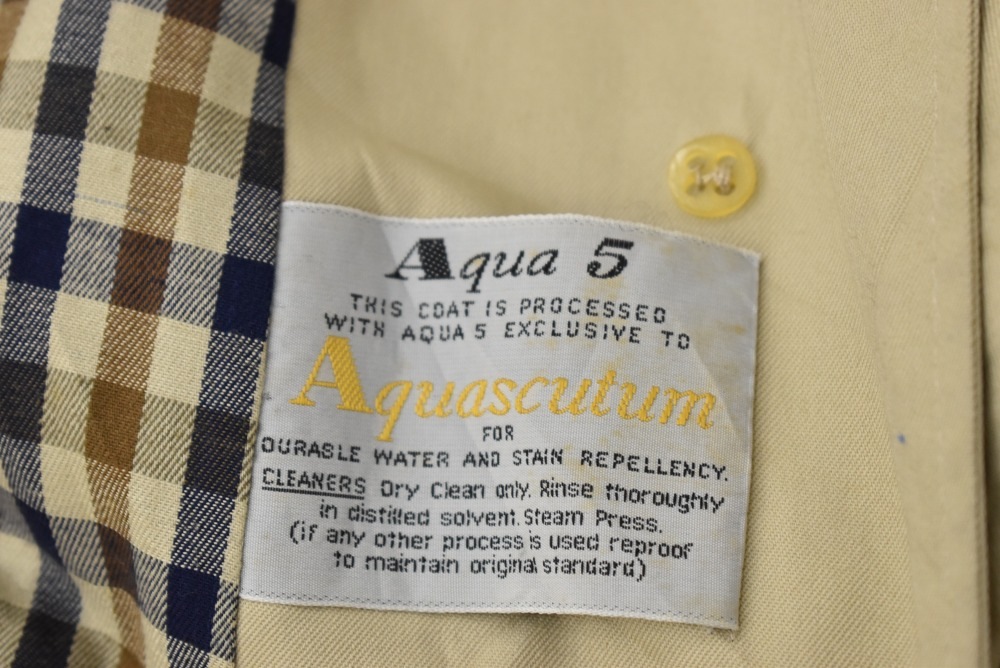 109362 ヴィンテージ「Aquascutum」ステンカラーコート  レディース