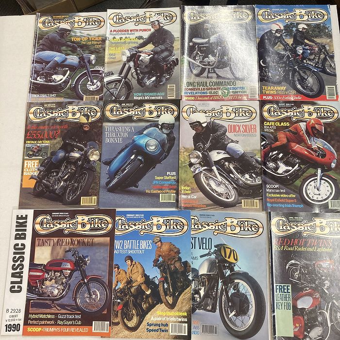 B2928　1990　12冊セット　「CLASSIC BIKE」　クラシックバイク　英国旧車雑誌