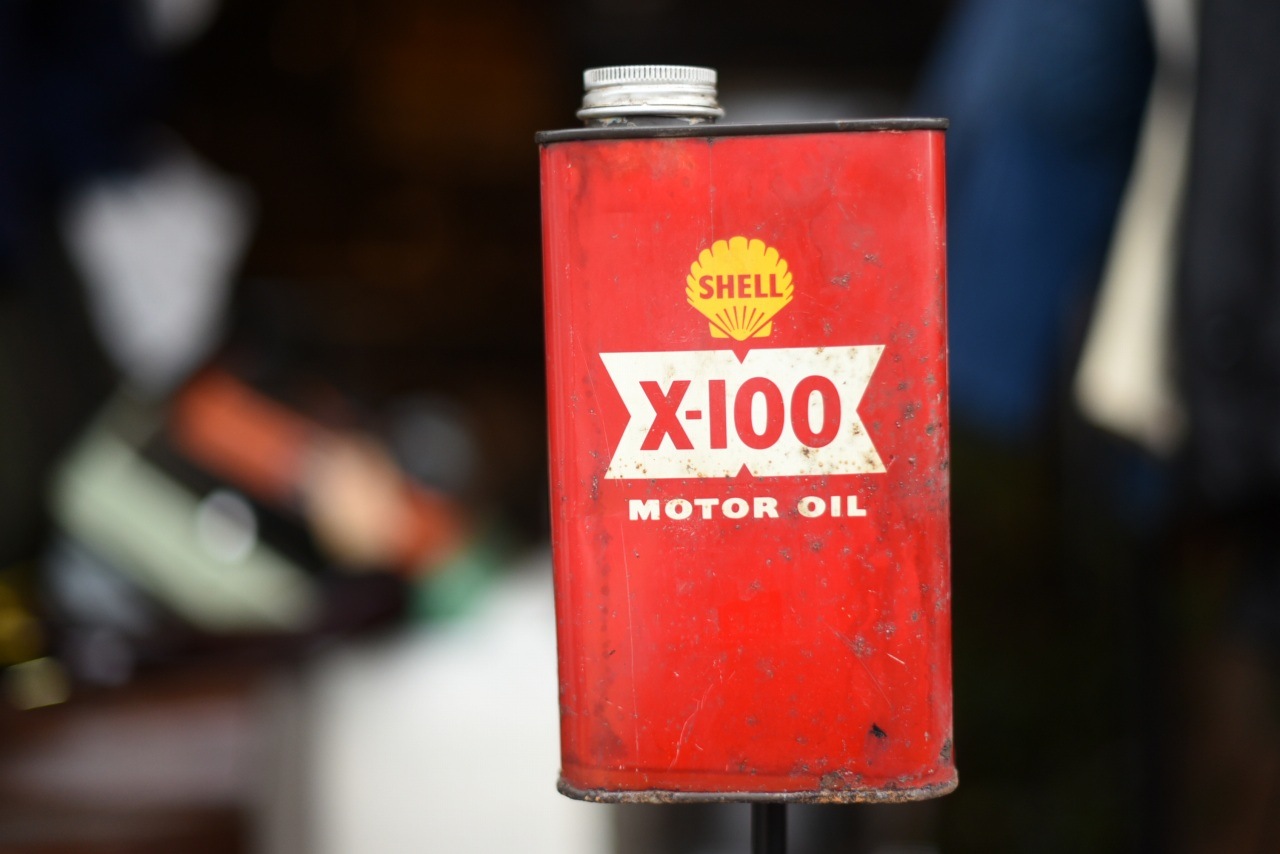 SHELL X-100 MOTOR OIL オイル缶 102004