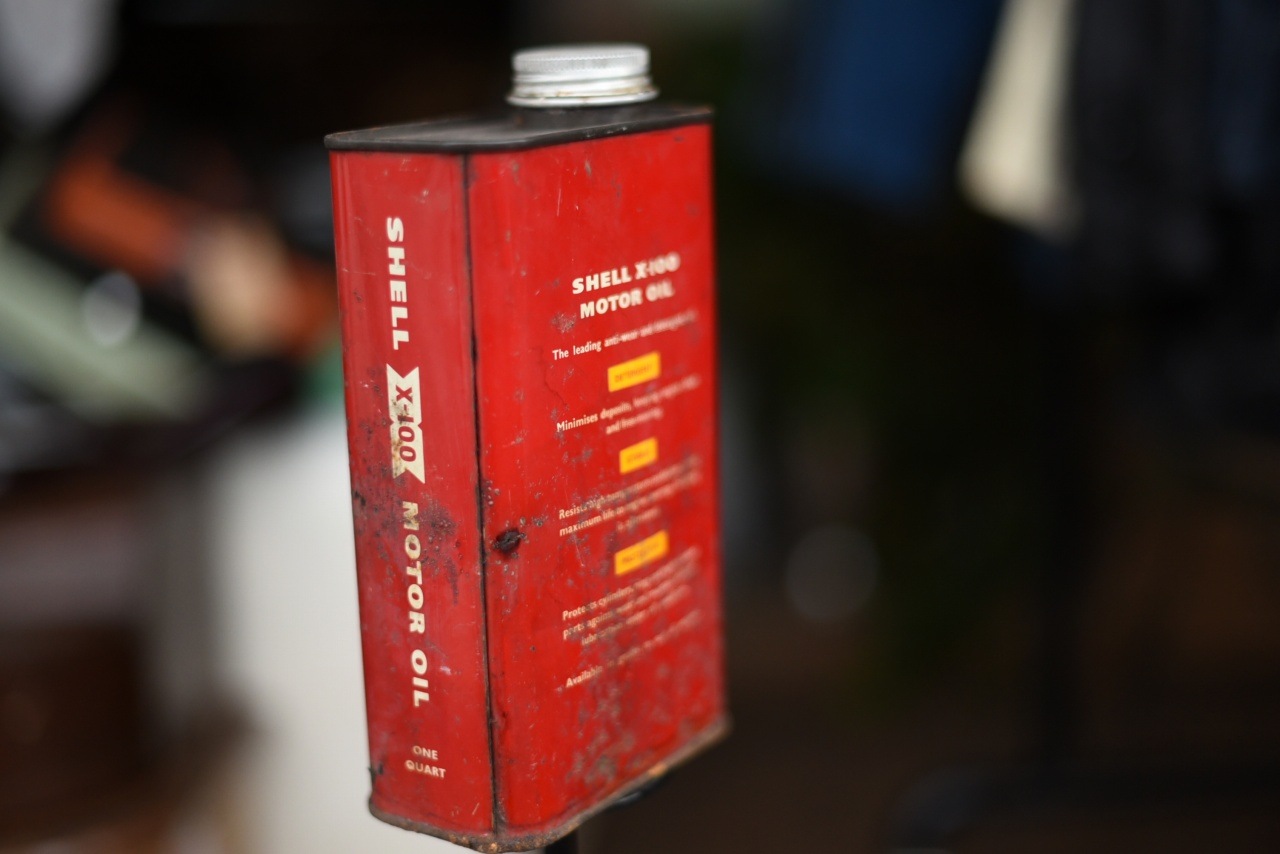 SHELL X-100 MOTOR OIL オイル缶 102004