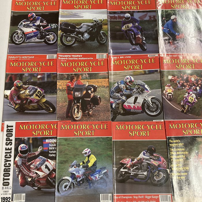 B4412　1992　12冊セット 「MOTORCYCLE SPORT」 モーターサイクルスポーツ 英国 旧車雑誌
