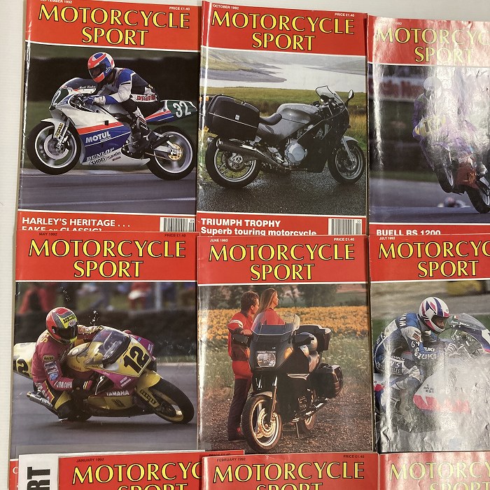 B4412　1992　12冊セット 「MOTORCYCLE SPORT」 モーターサイクルスポーツ 英国 旧車雑誌