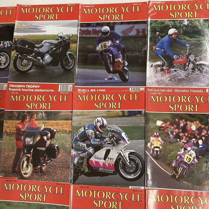 B4412　1992　12冊セット 「MOTORCYCLE SPORT」 モーターサイクルスポーツ 英国 旧車雑誌