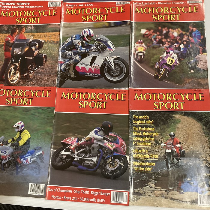 B4412　1992　12冊セット 「MOTORCYCLE SPORT」 モーターサイクルスポーツ 英国 旧車雑誌