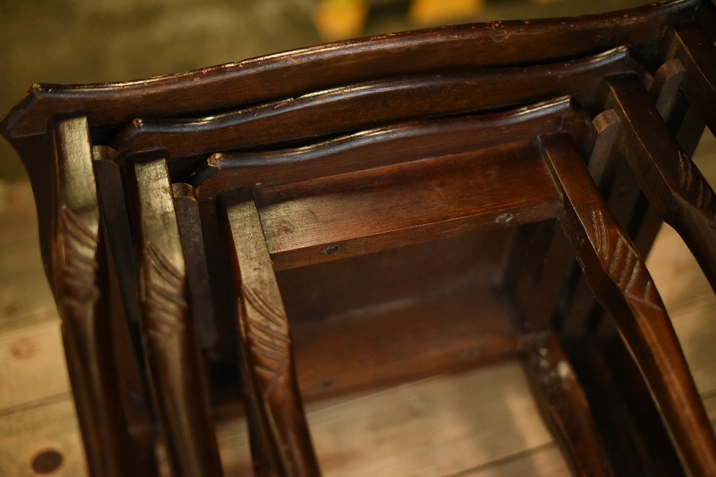 2707 UK ヴィンテージ　3セット収納　テーブル　英国 MADE IN ENGLAND