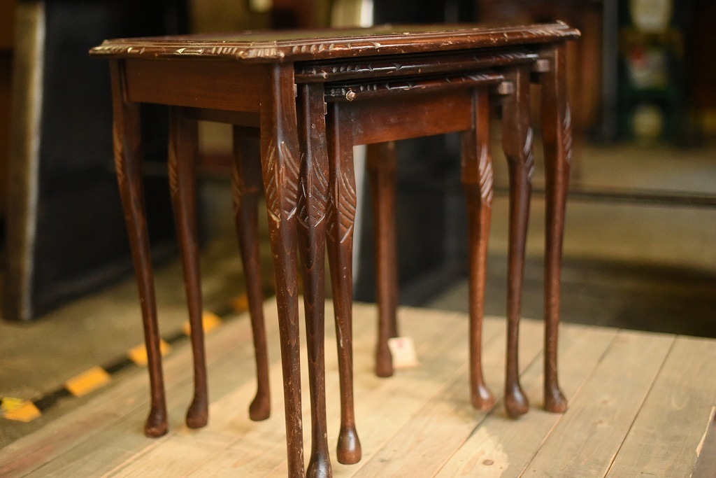 2707 UK ヴィンテージ　3セット収納　テーブル　英国 MADE IN ENGLAND