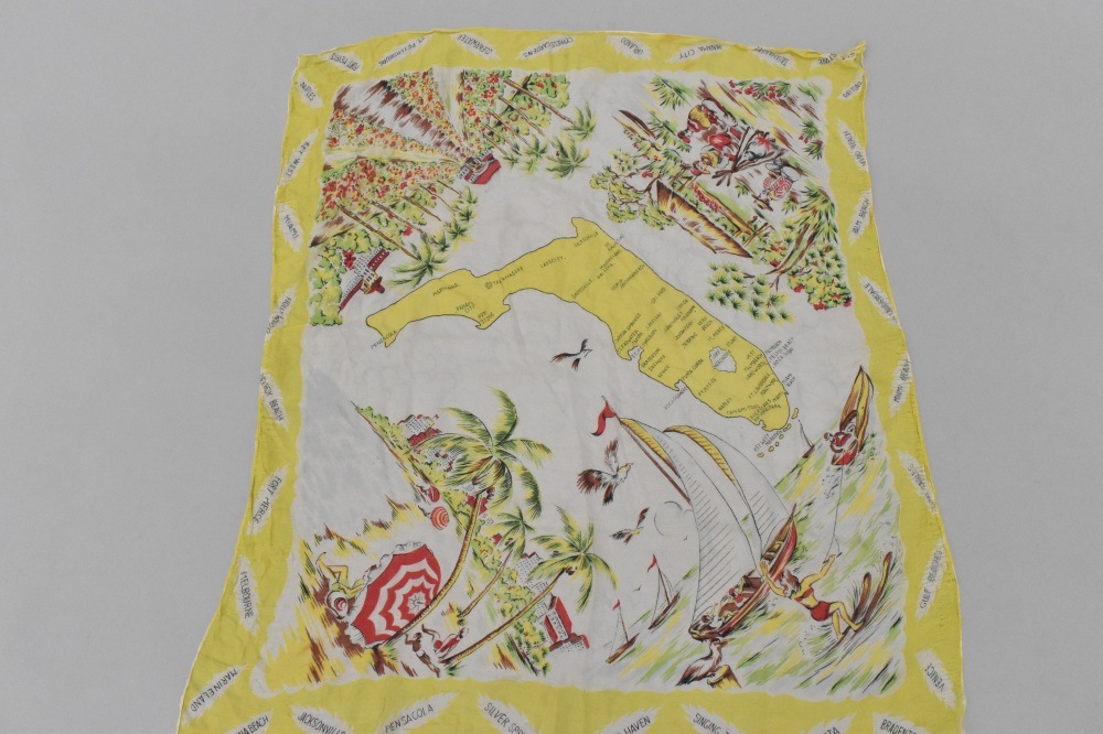108847 ヴィンテージ 中判 スーベニア スカーフ Souvenir scarf