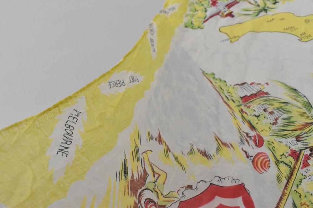 108847 ヴィンテージ 中判 スーベニア スカーフ Souvenir scarf