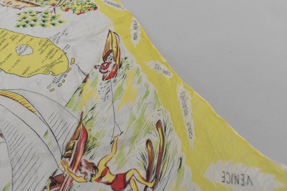 108847 ヴィンテージ 中判 スーベニア スカーフ Souvenir scarf