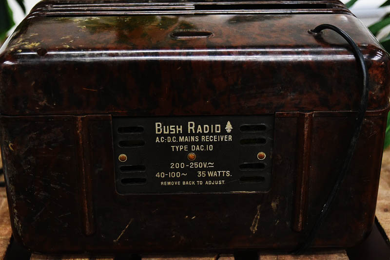 105333 ヴィンテージ 「BUSH RADIO TYPE DAC.10」 1950'S ラジオ 英国製 MADE IN ENGLAND