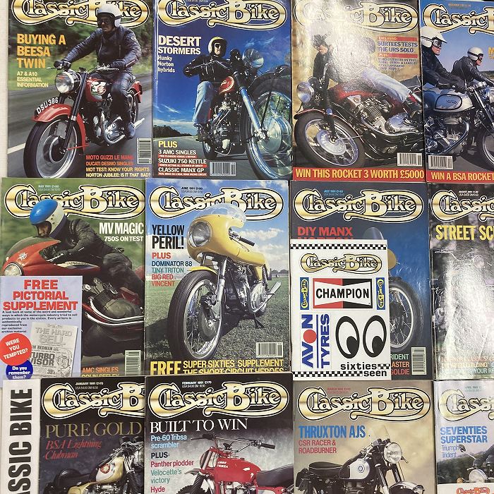 B2929　1991　12冊セット　「CLASSIC BIKE」　クラシックバイク　英国旧車雑誌
