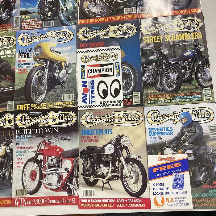 B2929　1991　12冊セット　「CLASSIC BIKE」　クラシックバイク　英国旧車雑誌
