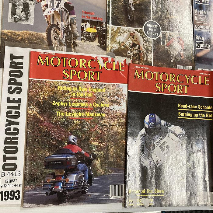 B4413　1993　12冊セット 「MOTORCYCLE SPORT」 モーターサイクルスポーツ 表紙汚れあり　英国 旧車雑誌