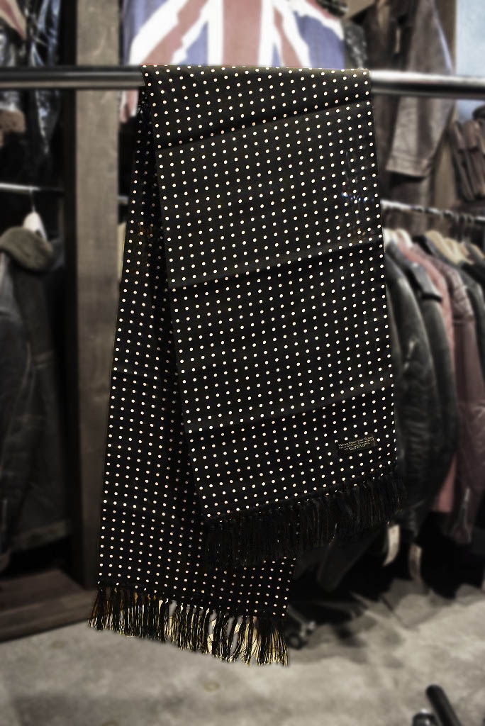 ATTRACTIONS×INNOCENT コラボレーションモデル 「WEARMASTERS SCARF 」 特注カラー Dot./BLACK×PINK　スカーフ
